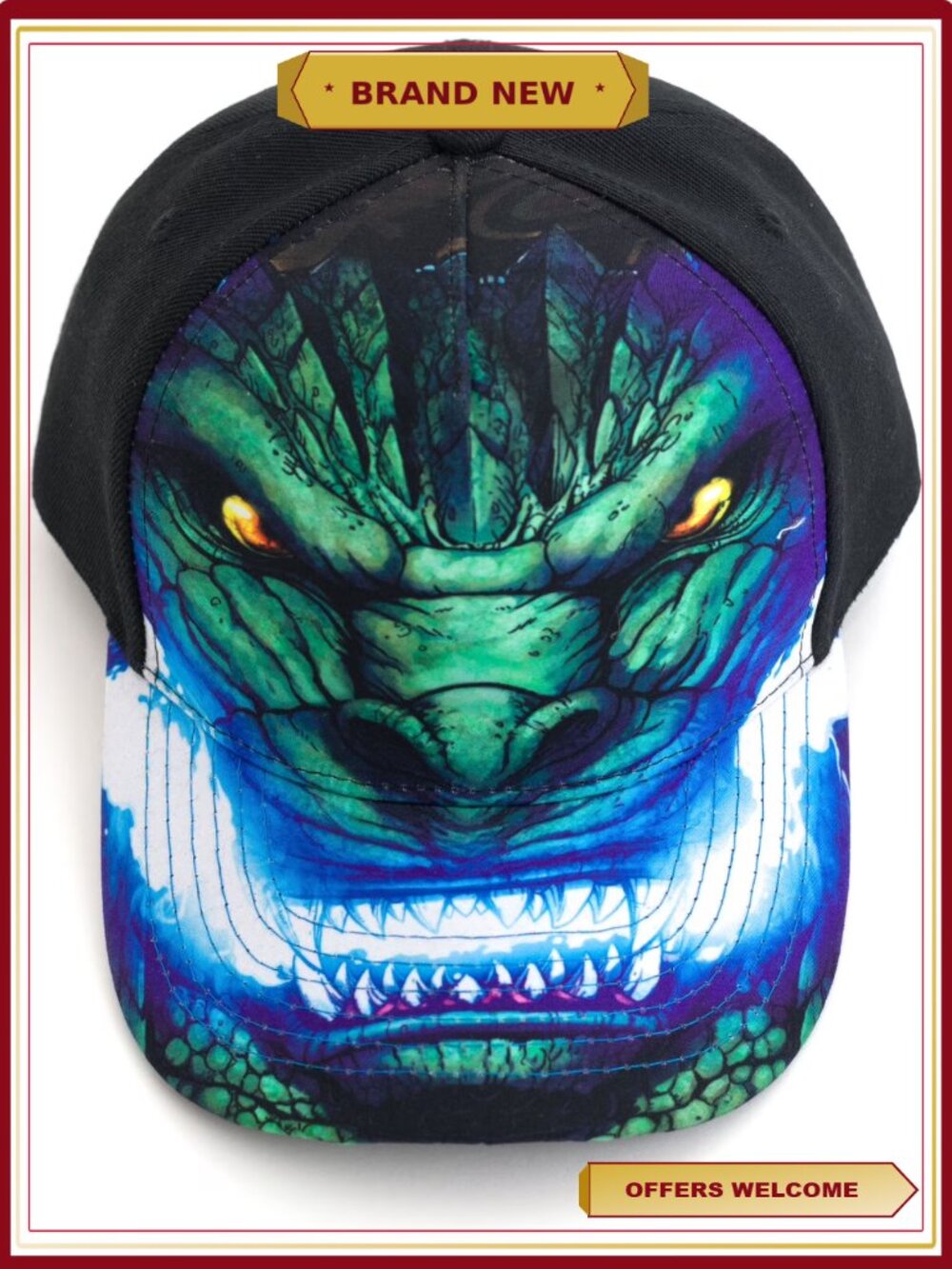 Godzilla Snapback Baseball Cap Adjustable Trucker Hat One Size